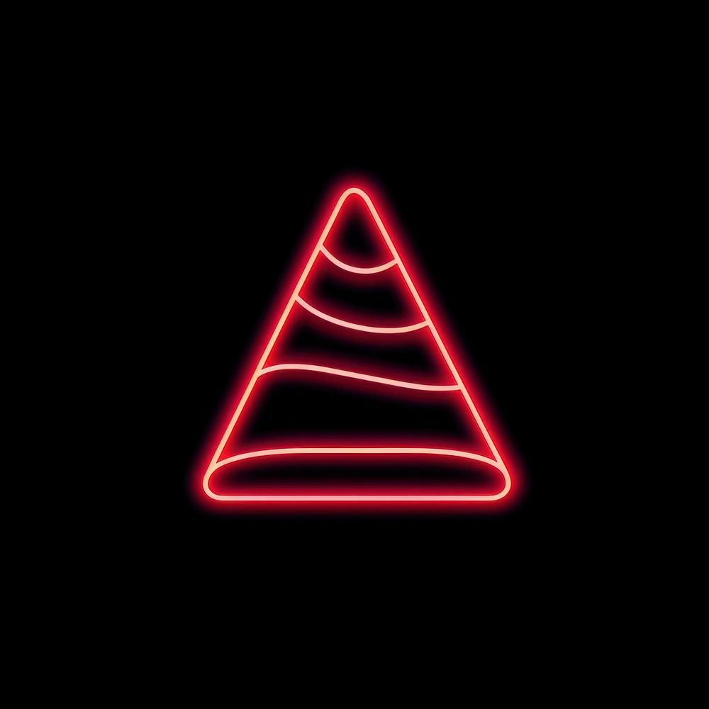 Party hat icon neon light line. AI generated Image by rawpixel.