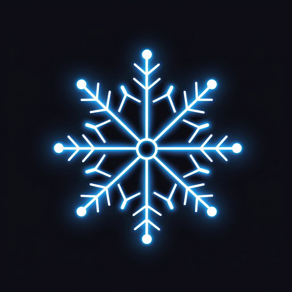 Snowflake light night line. AI generated Image by rawpixel.