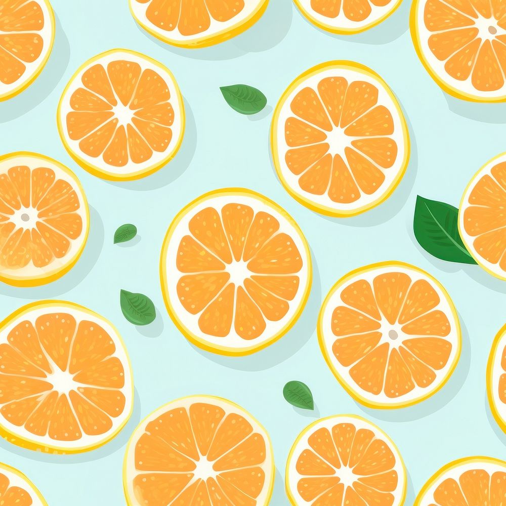 Orange backgrounds grapefruit pattern. AI generated Image by rawpixel.