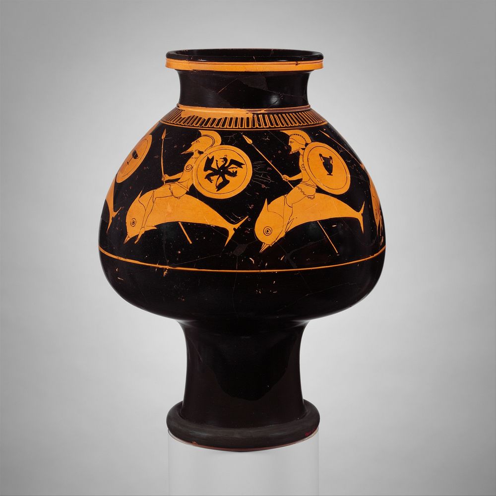 Terracotta psykter (vase for cooling wine)
