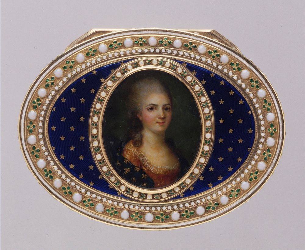 Snuffbox with portrait of a member of the French royal family, probably a daughter of Louis XV
