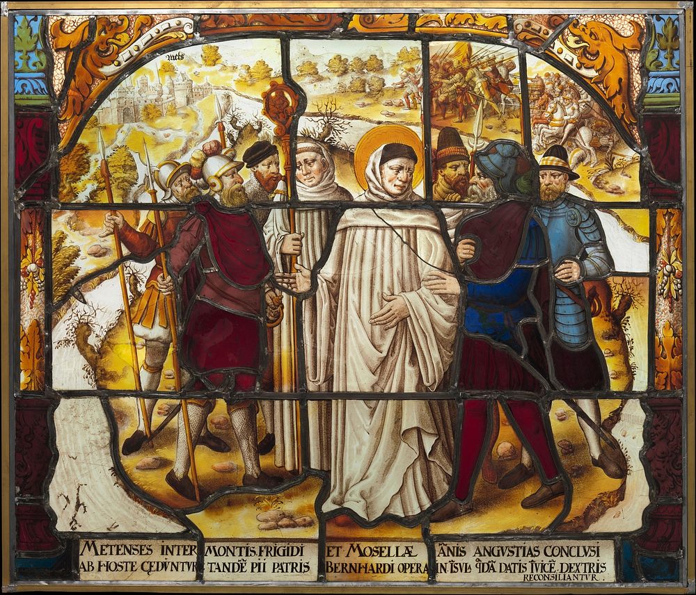 Life of Saint Bernard of Clairvaux: Saint Bernard mediates a dispute between Bishop Stephan von Bar and Duke Matthew von…