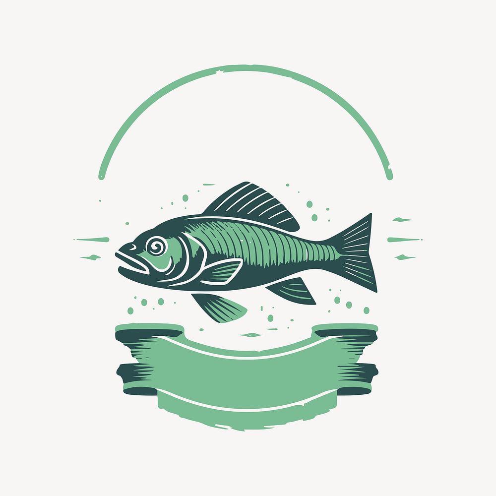 Fish shop logo fish seafood sign. AI generated Image by rawpixel.