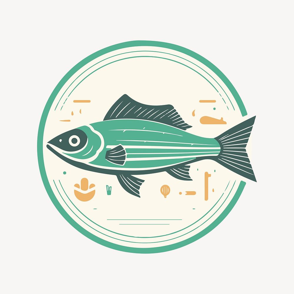Fish shop logo fish sign advertisement. AI generated Image by rawpixel.