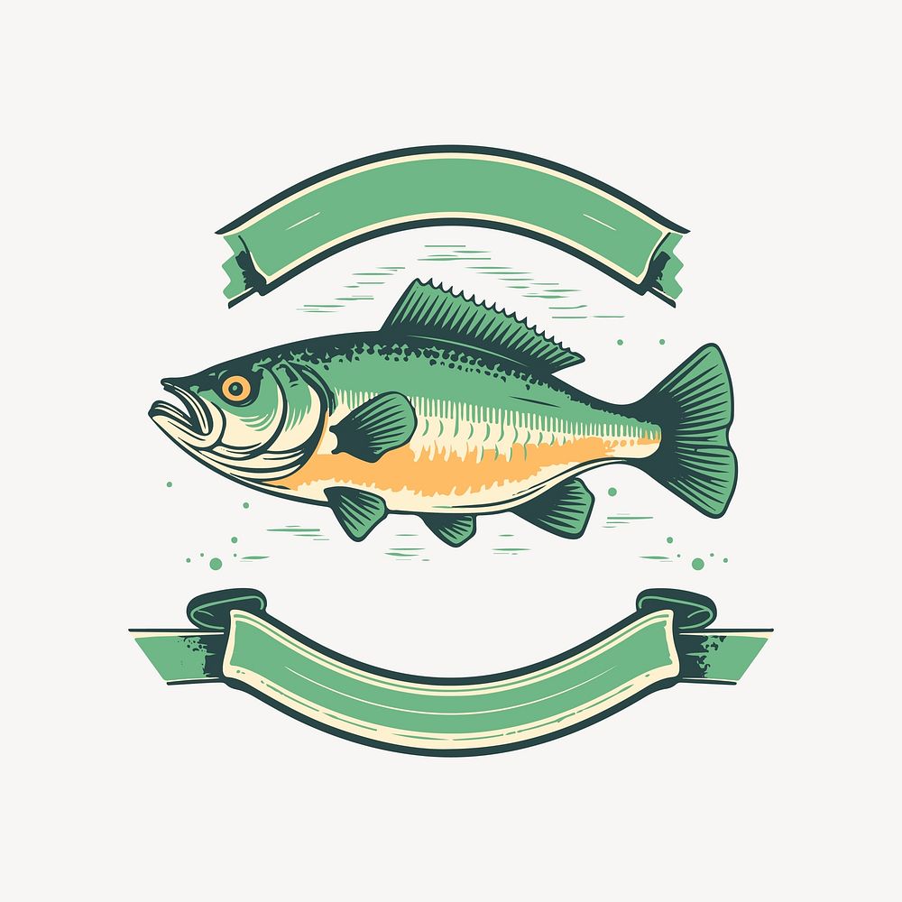 Fish shop logo fish sign cartoon. AI generated Image by rawpixel.