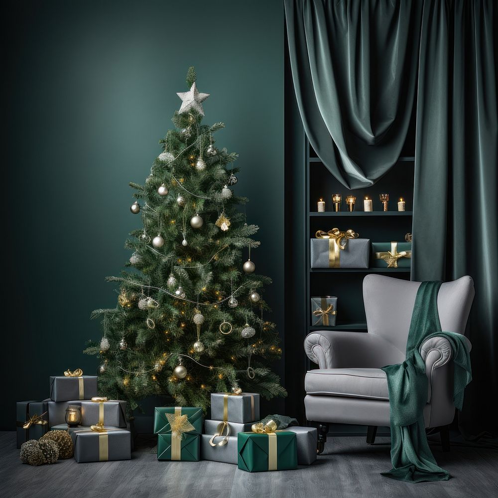 Christmas christmas tree furniture. AI generated Image by rawpixel.