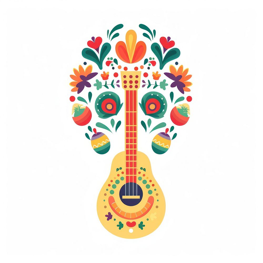 Maracas guitar performance decoration. AI generated Image by rawpixel.
