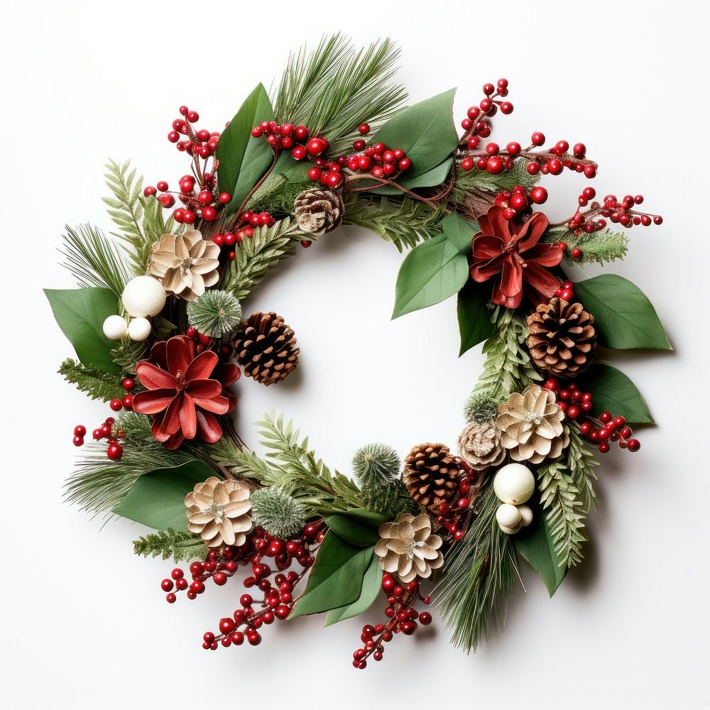Wreath christmas photo plant. AI generated Image by rawpixel.