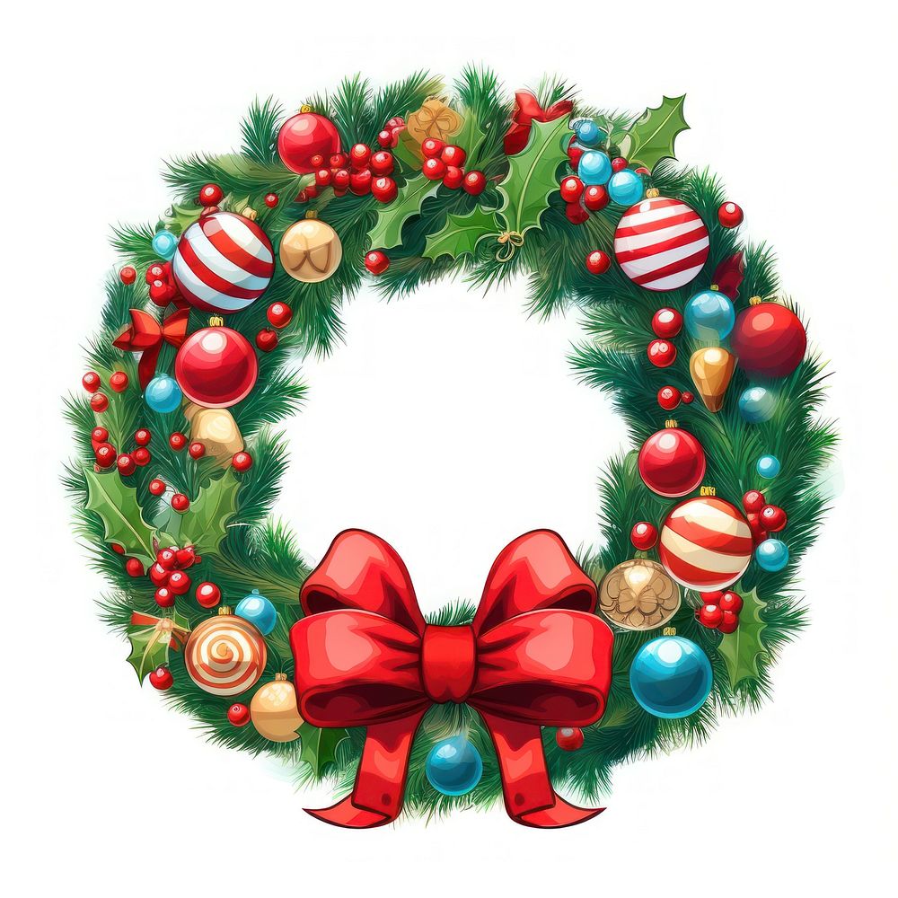 Christmas wreath decoration christmas christmas decoration. AI generated Image by rawpixel.
