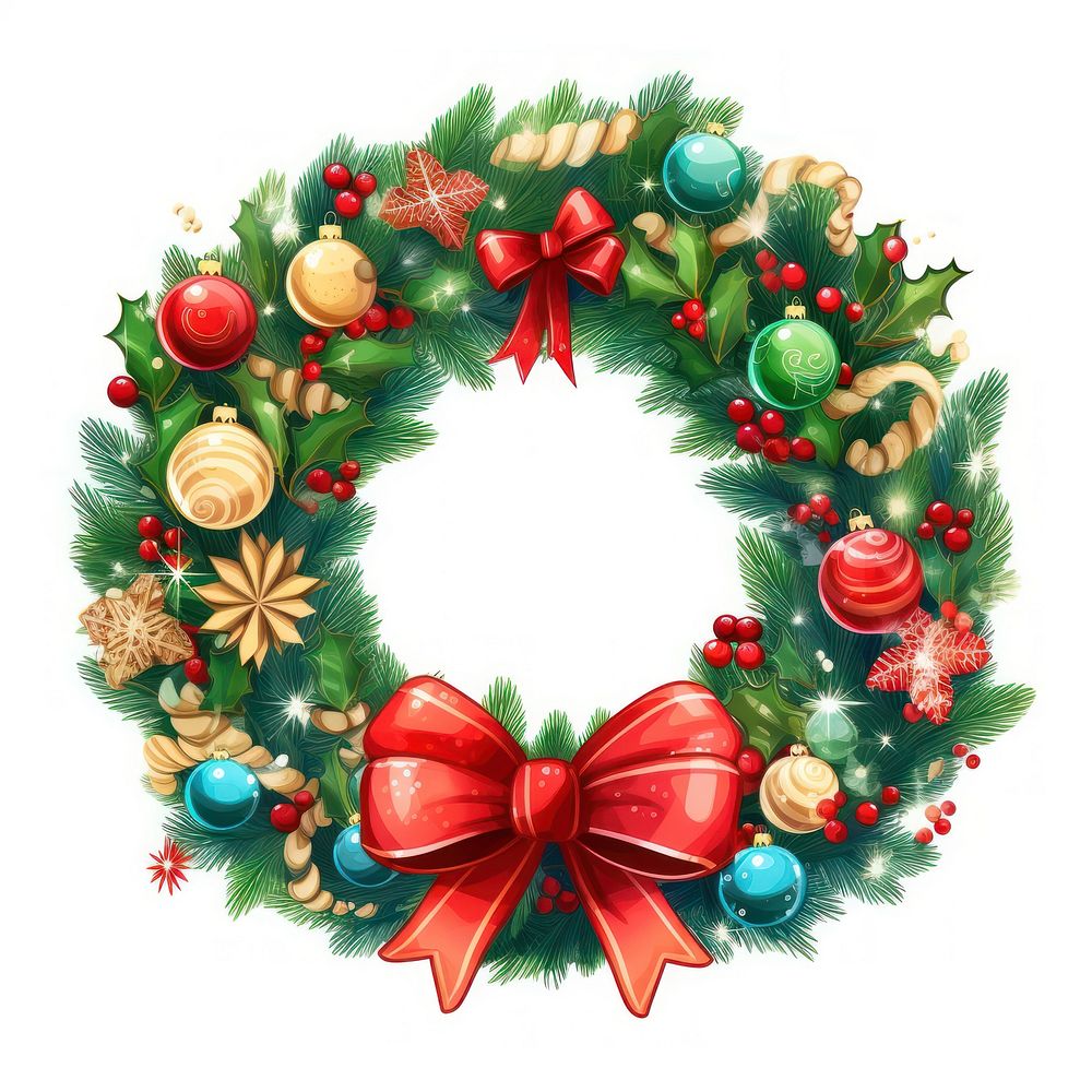 Christmas wreath decoration christmas christmas decoration. AI generated Image by rawpixel.