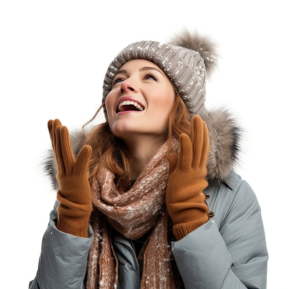 Laughing looking winter glove. AI generated Image by rawpixel.