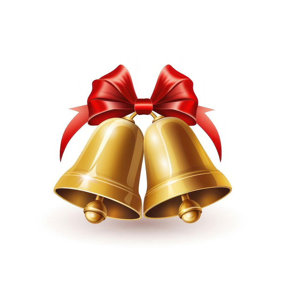 Christmas bells christmas white background celebration. AI generated Image by rawpixel.