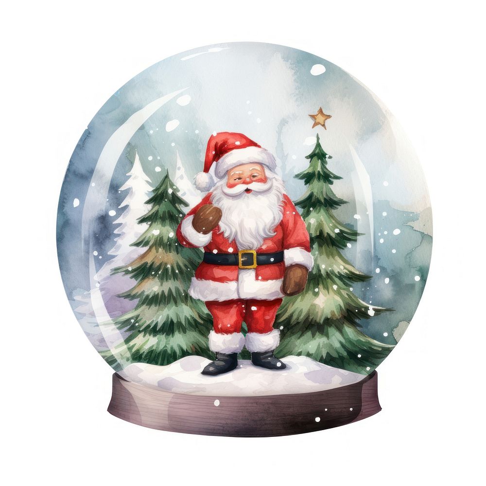 Santa Claus christmas tree snow. AI generated Image by rawpixel.