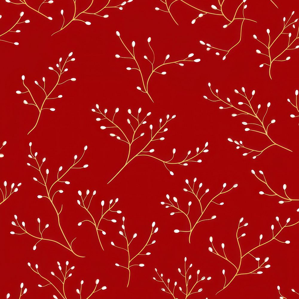 Branches pattern backgrounds red. AI generated Image by rawpixel.