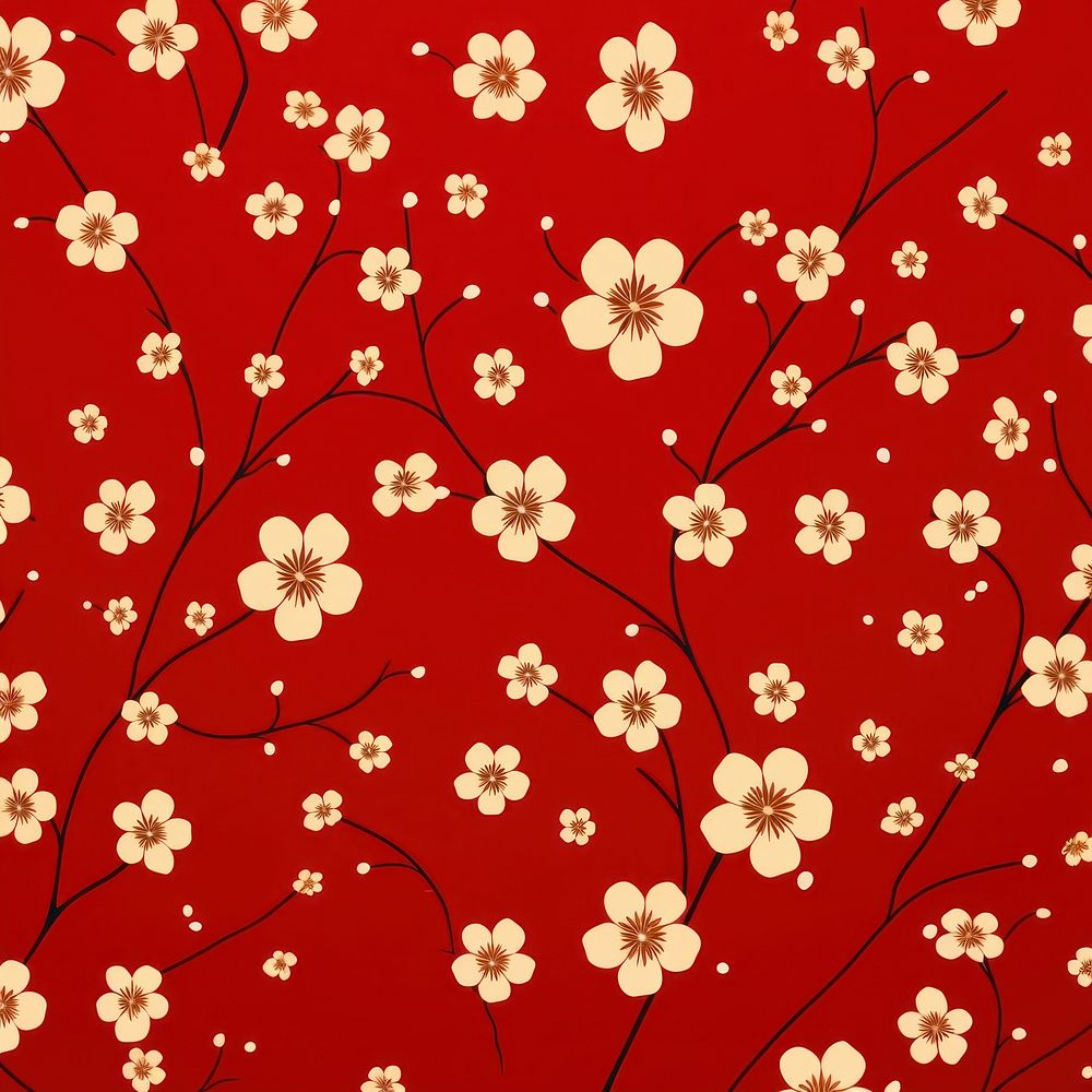 Pattern flower backgrounds plant. AI generated Image by rawpixel.