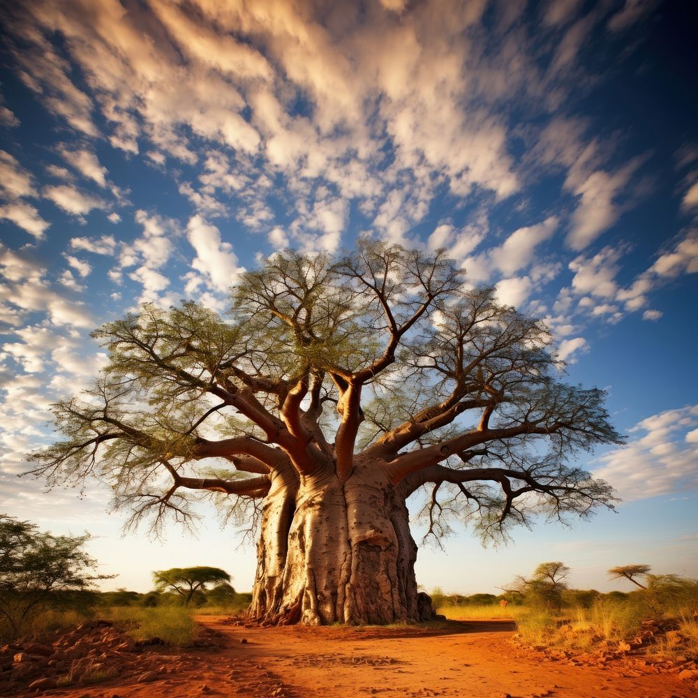 Baobab tree landscape outdoors nature. AI generated Image by rawpixel.