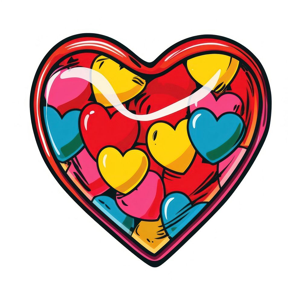 Candy heart confectionery white background creativity. AI generated Image by rawpixel.