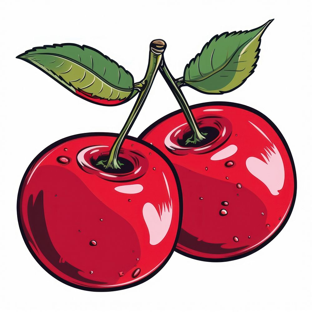 Cherry fruit plant food lingonberry. AI generated Image by rawpixel.