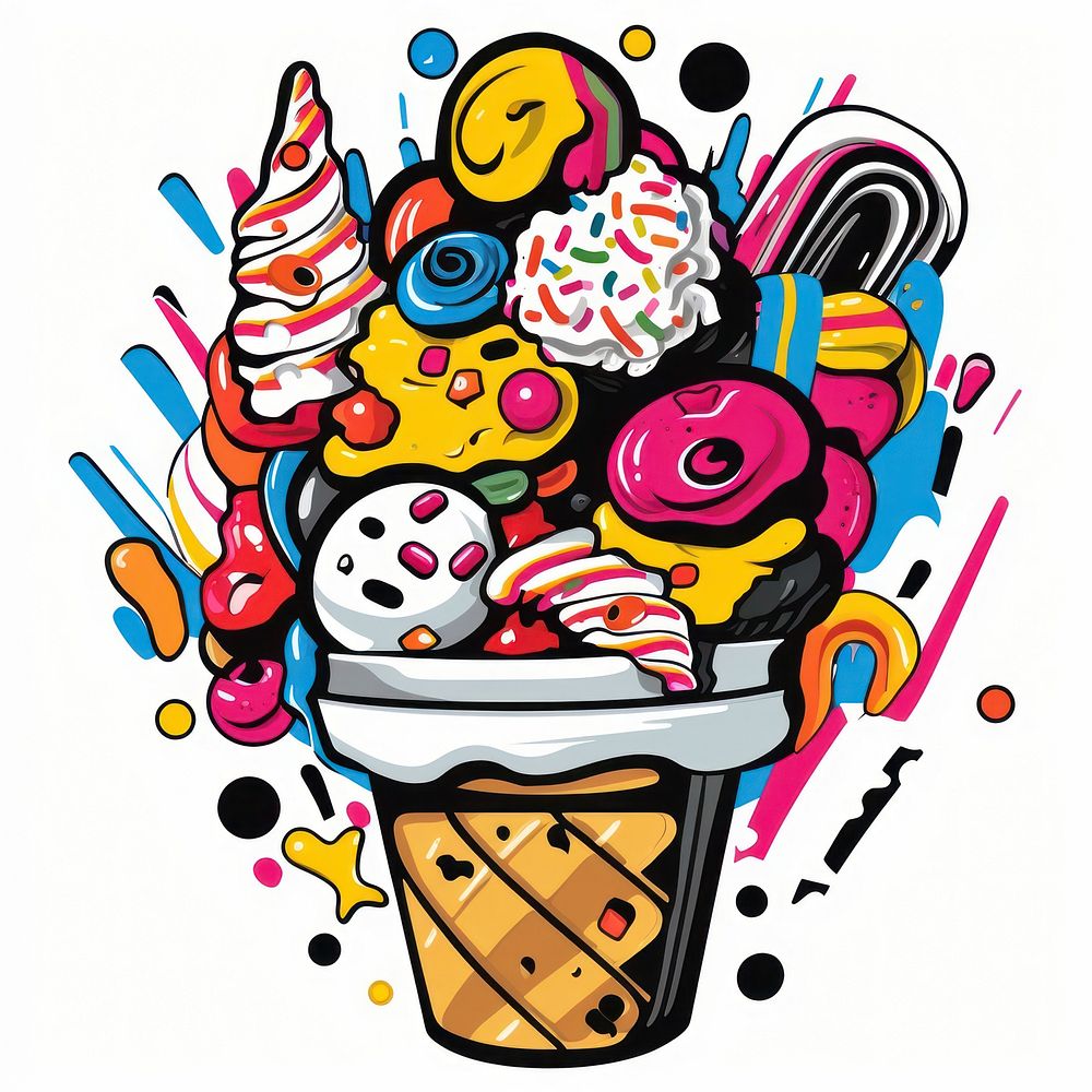 Ice cream dessert food creativity. AI generated Image by rawpixel.