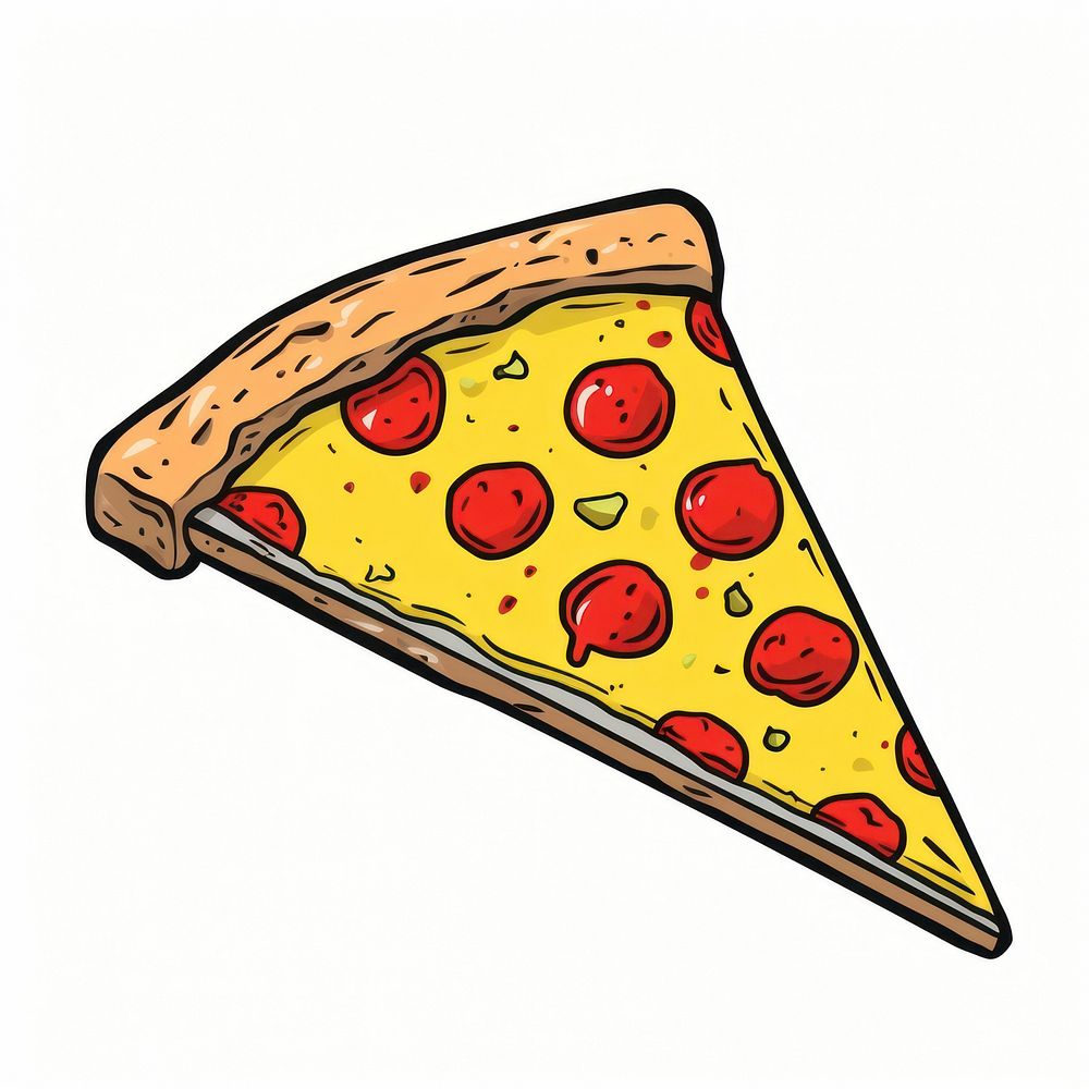 Pizza pepperoni freshness triangle. AI generated Image by rawpixel.