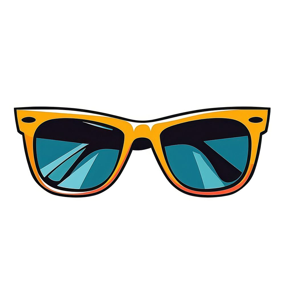 Retro sunglasses white background accessories accessory. AI generated Image by rawpixel.