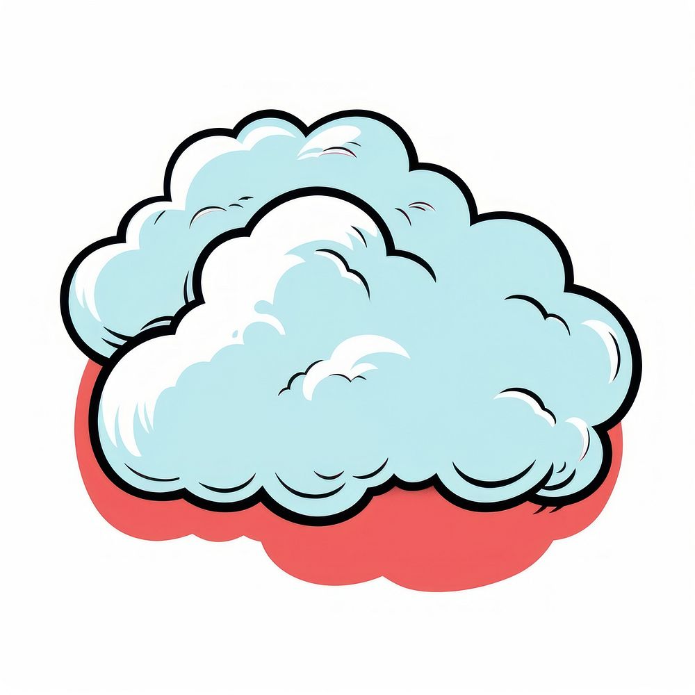 White cloud raspberry cartoon produce. AI generated Image by rawpixel.