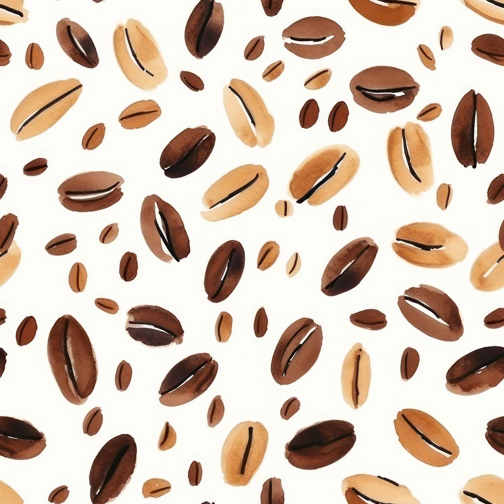 Coffee bean backgrounds pattern abundance. AI generated Image by rawpixel.
