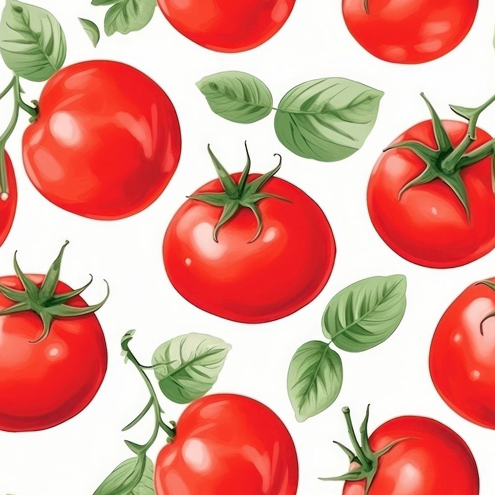 Tomato vegetable pattern plant. AI generated Image by rawpixel.