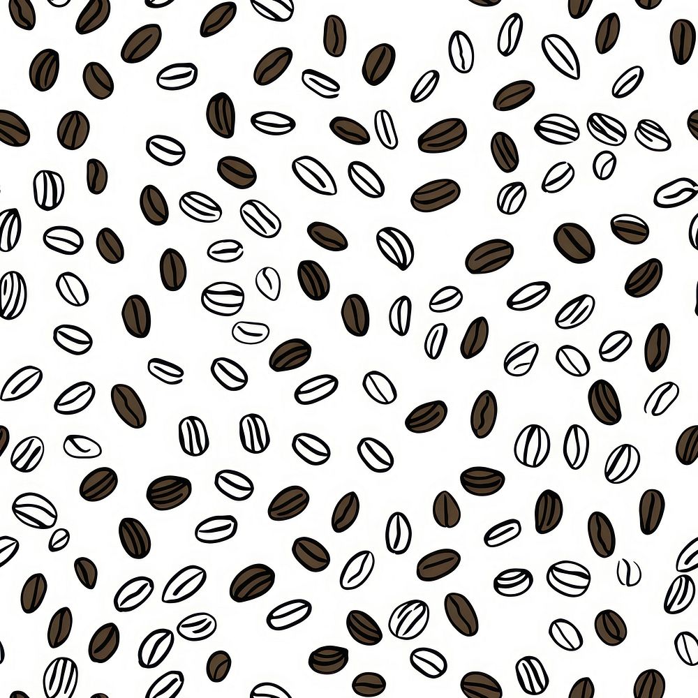 Coffee bean pattern backgrounds line. AI generated Image by rawpixel.