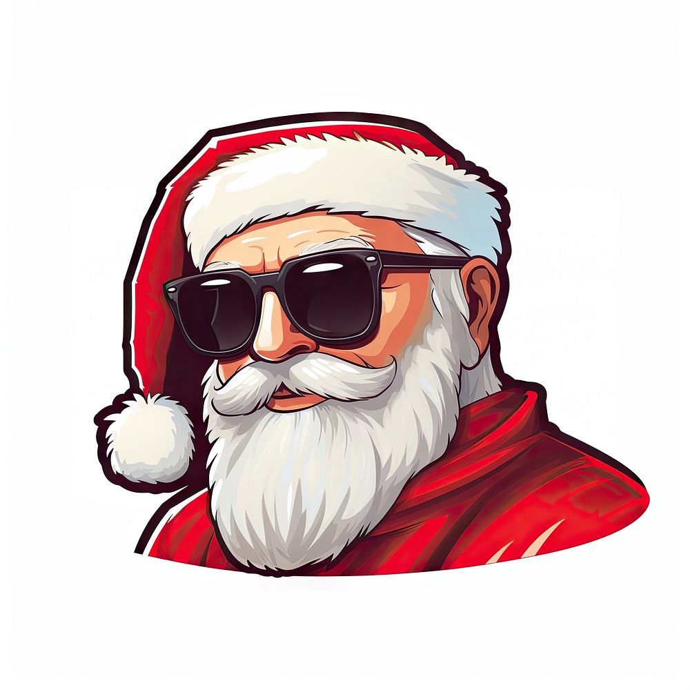 Santa claus glasses drawing sunglasses. AI generated Image by rawpixel.