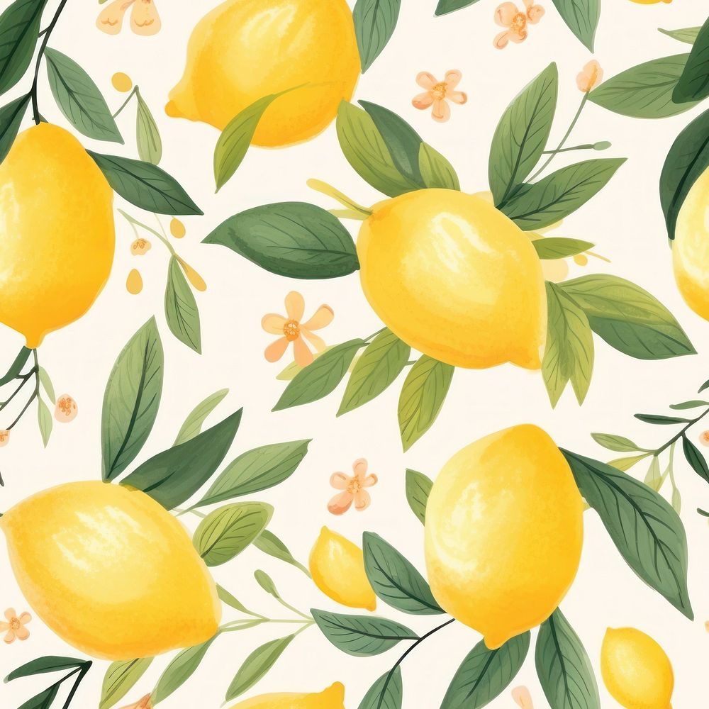 Lemon backgrounds pattern fruit. AI generated Image by rawpixel.