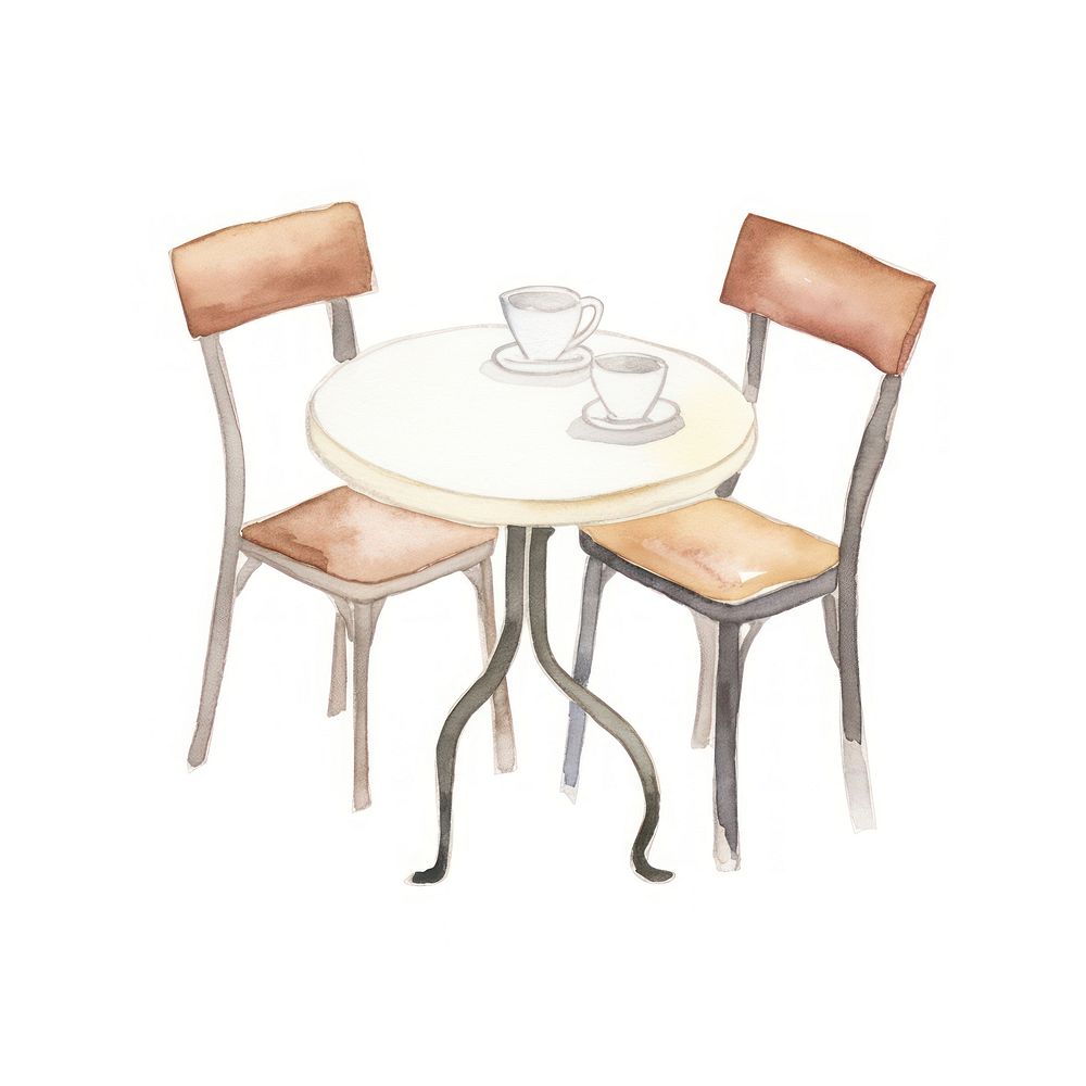 Cafe table furniture chair room. AI generated Image by rawpixel.