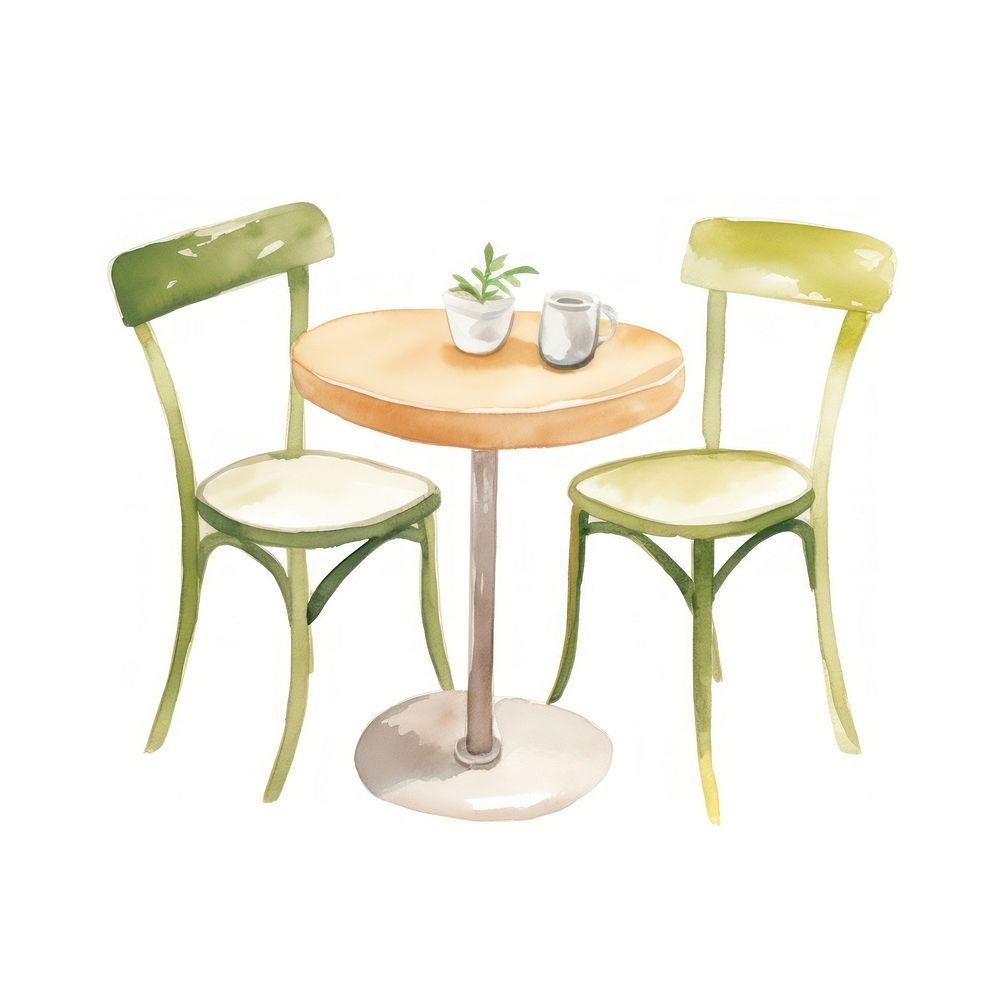 Cafe table furniture chair room. AI generated Image by rawpixel.