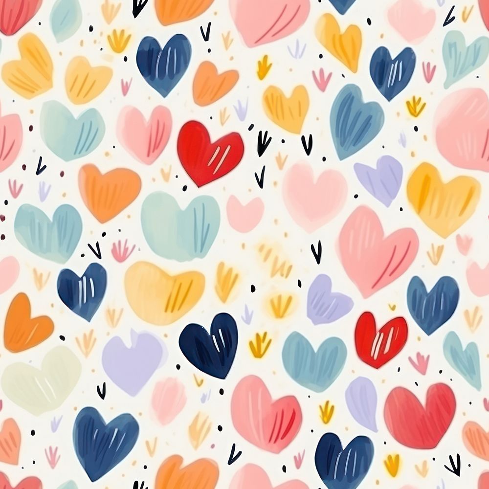 Colorful heart pattern backgrounds creativity. AI generated Image by rawpixel.