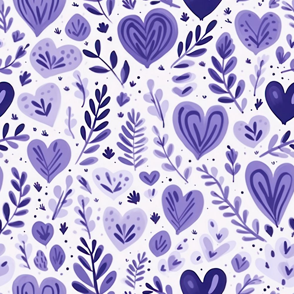 Heart pattern purple lilac. AI generated Image by rawpixel.