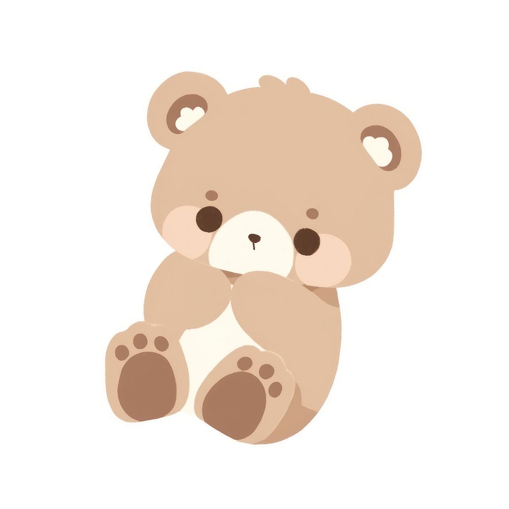 Brown bear drawing mammal cute. AI generated Image by rawpixel.