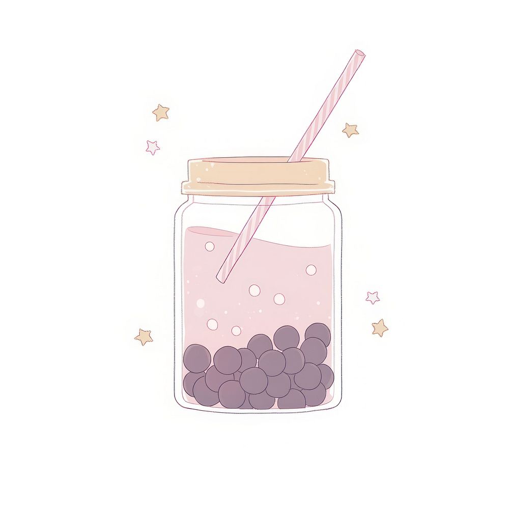 Bubble tea jar refreshment container. AI generated Image by rawpixel.