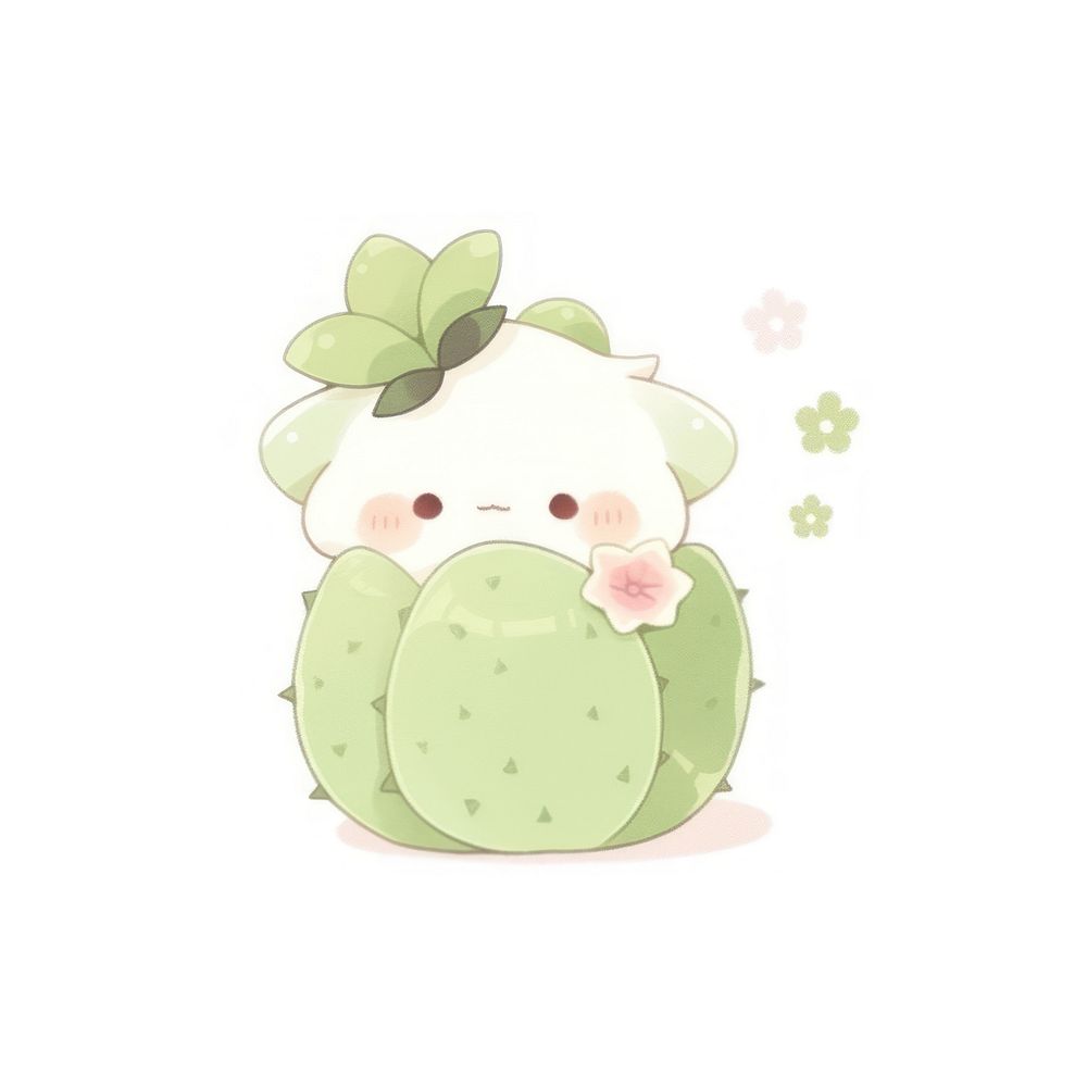 Cactus drawing cute outdoors. AI generated Image by rawpixel.