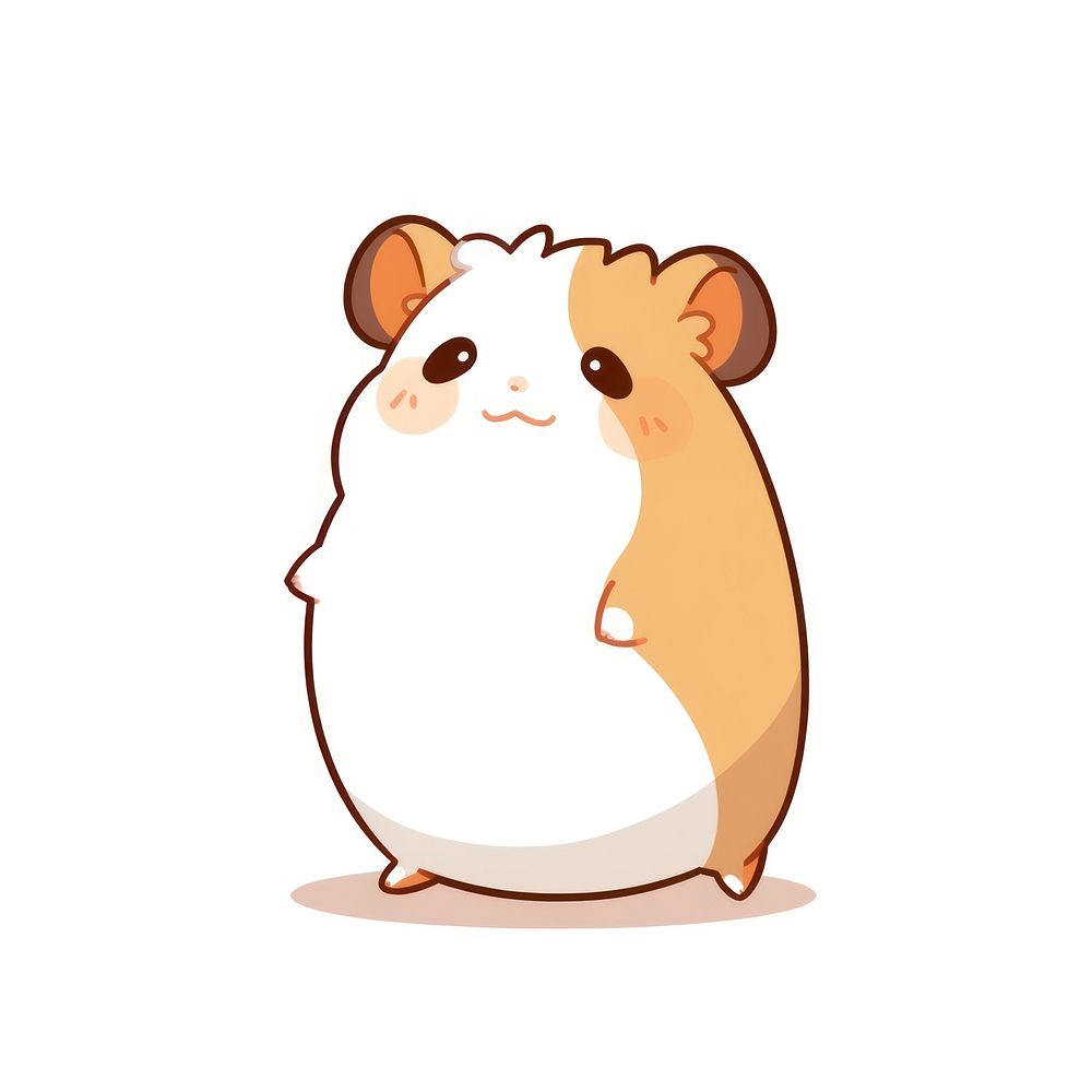 Hamster drawing animal rodent. AI generated Image by rawpixel.