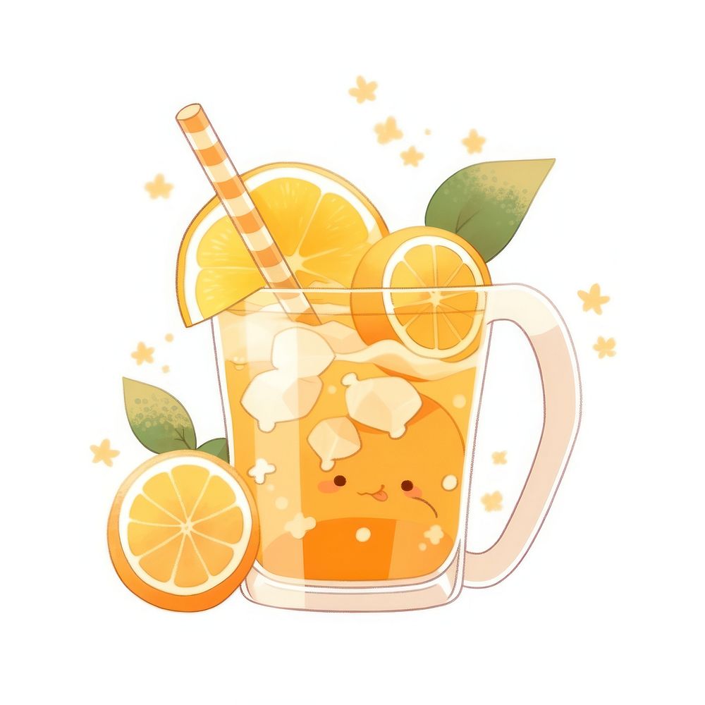 Orange juice cocktail lemonade mojito. AI generated Image by rawpixel.
