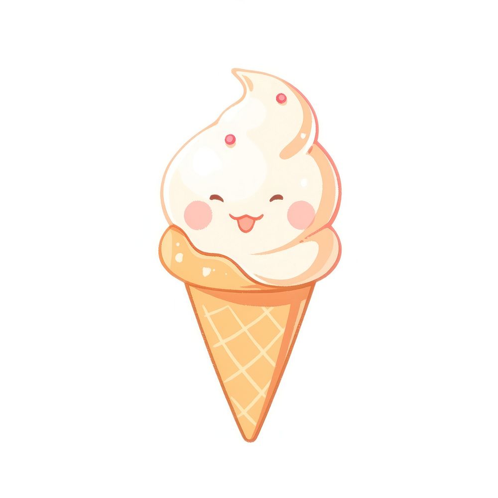 Soft serve ice cream dessert food cone. AI generated Image by rawpixel.