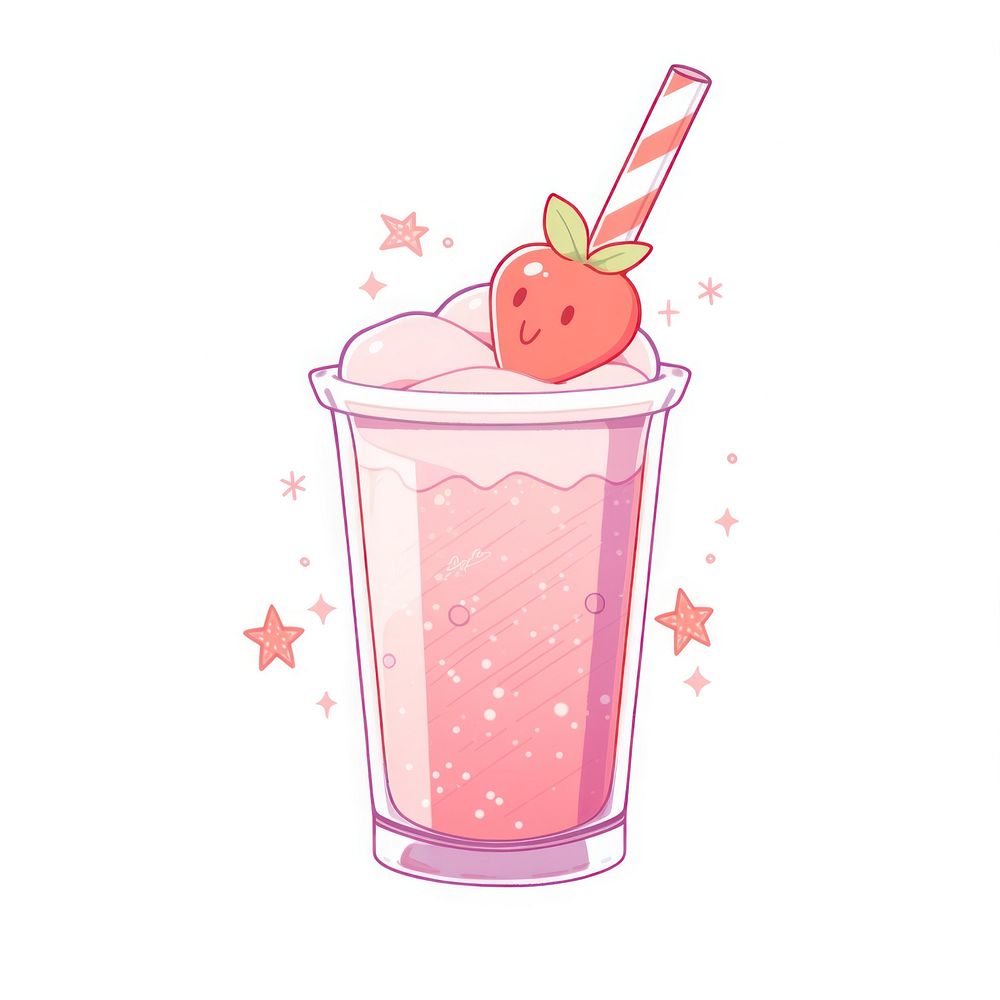 Smoothie strawberry dessert drink. AI generated Image by rawpixel.
