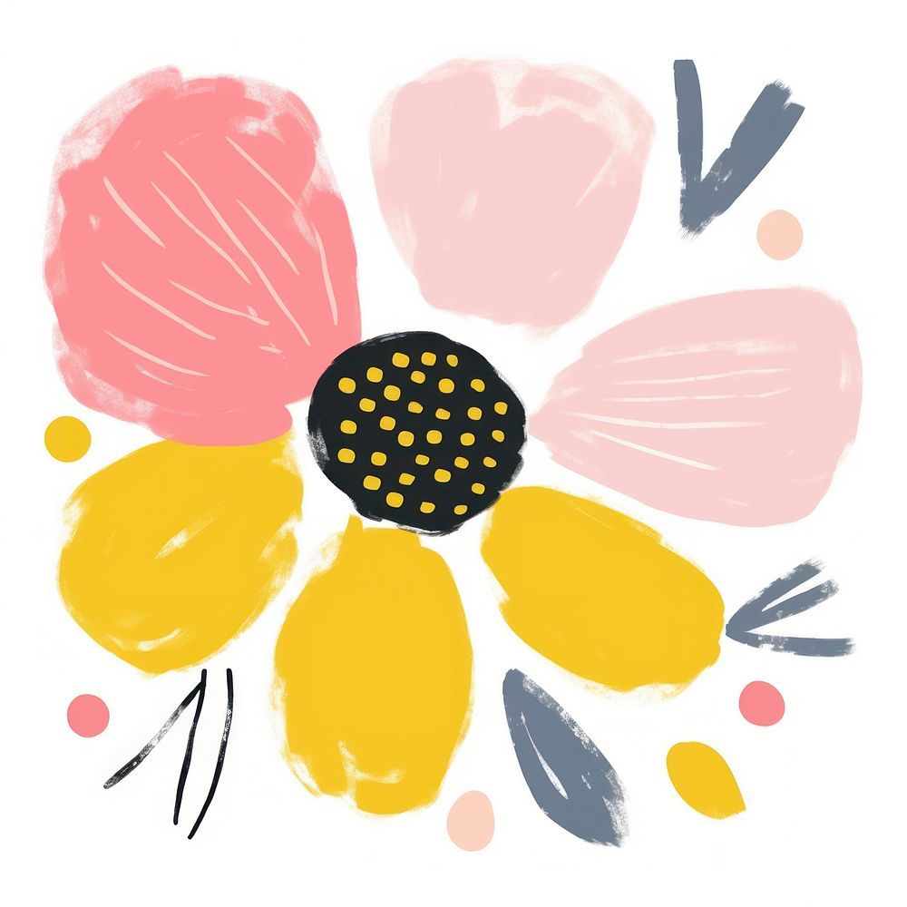 A flower art painting petal. AI generated Image by rawpixel.