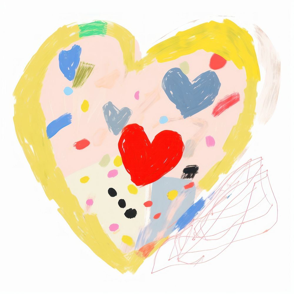 A heart creativity painting painted. 