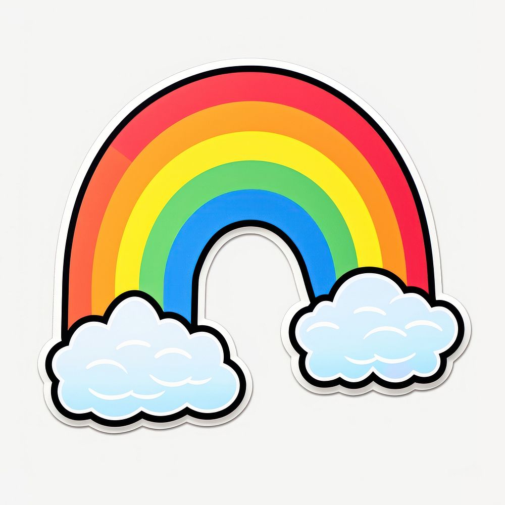 Rainbow nature sky creativity. AI generated Image by rawpixel.
