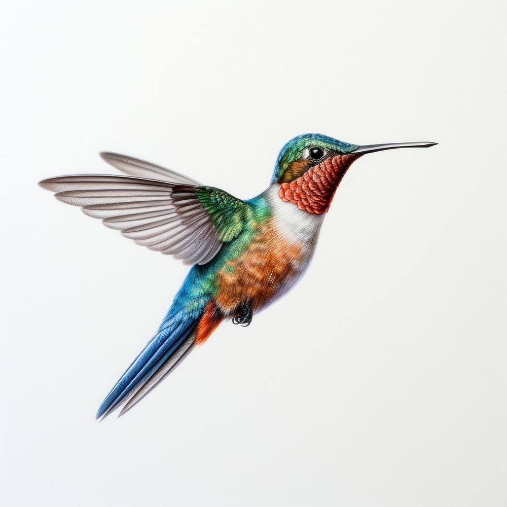 Humming bird hummingbird animal beak. AI generated Image by rawpixel.