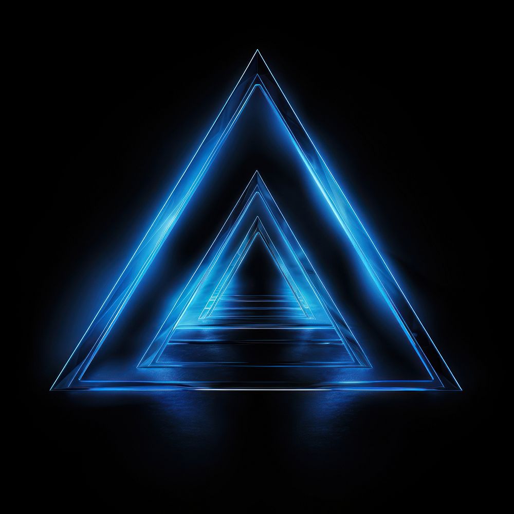 Triangle technology light night. AI generated Image by rawpixel.