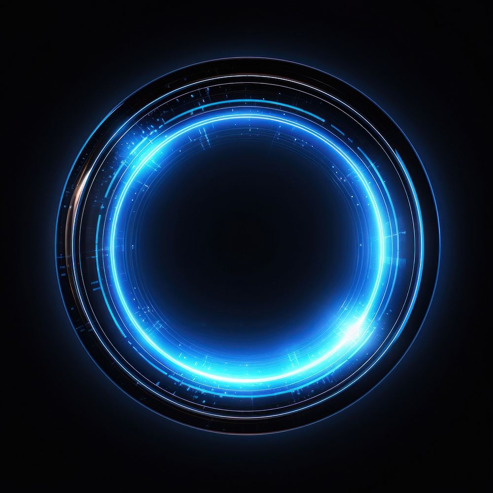 Circle radius light technology black. AI generated Image by rawpixel.