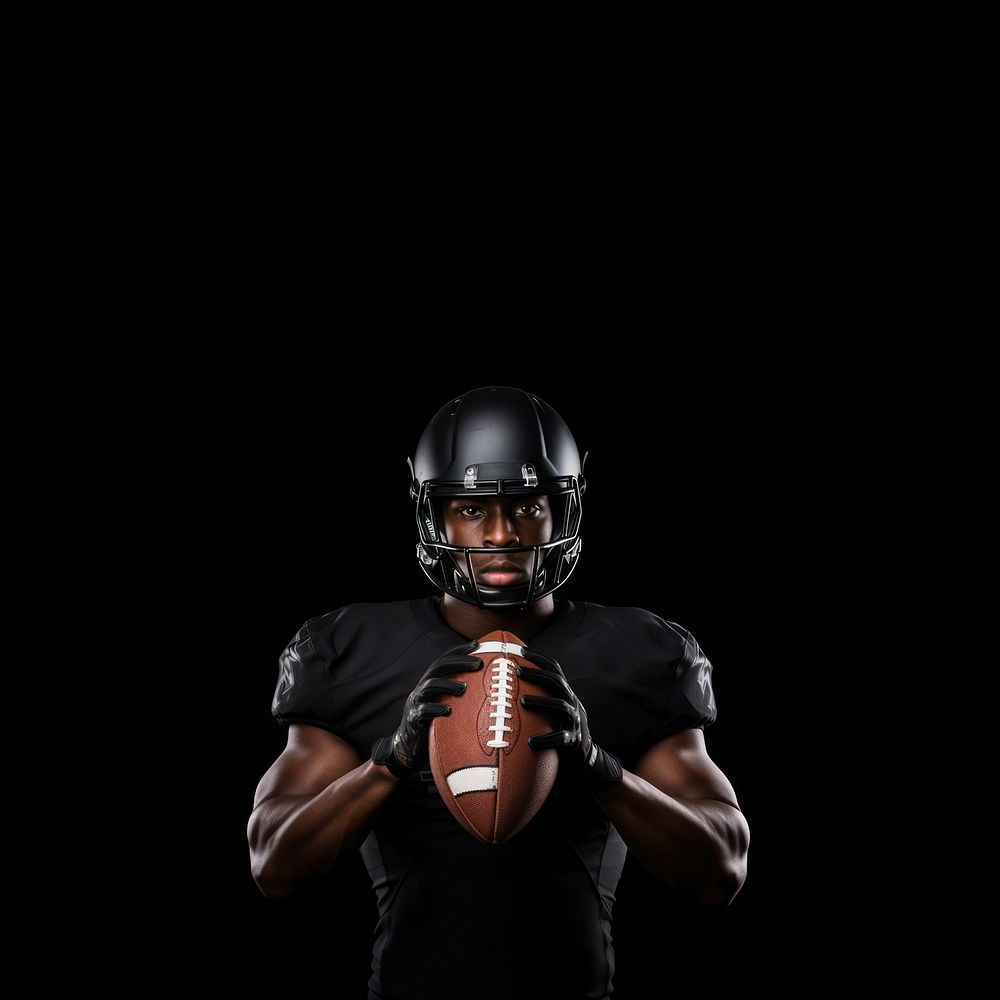 American Football Player football portrait helmet. AI generated Image by rawpixel.