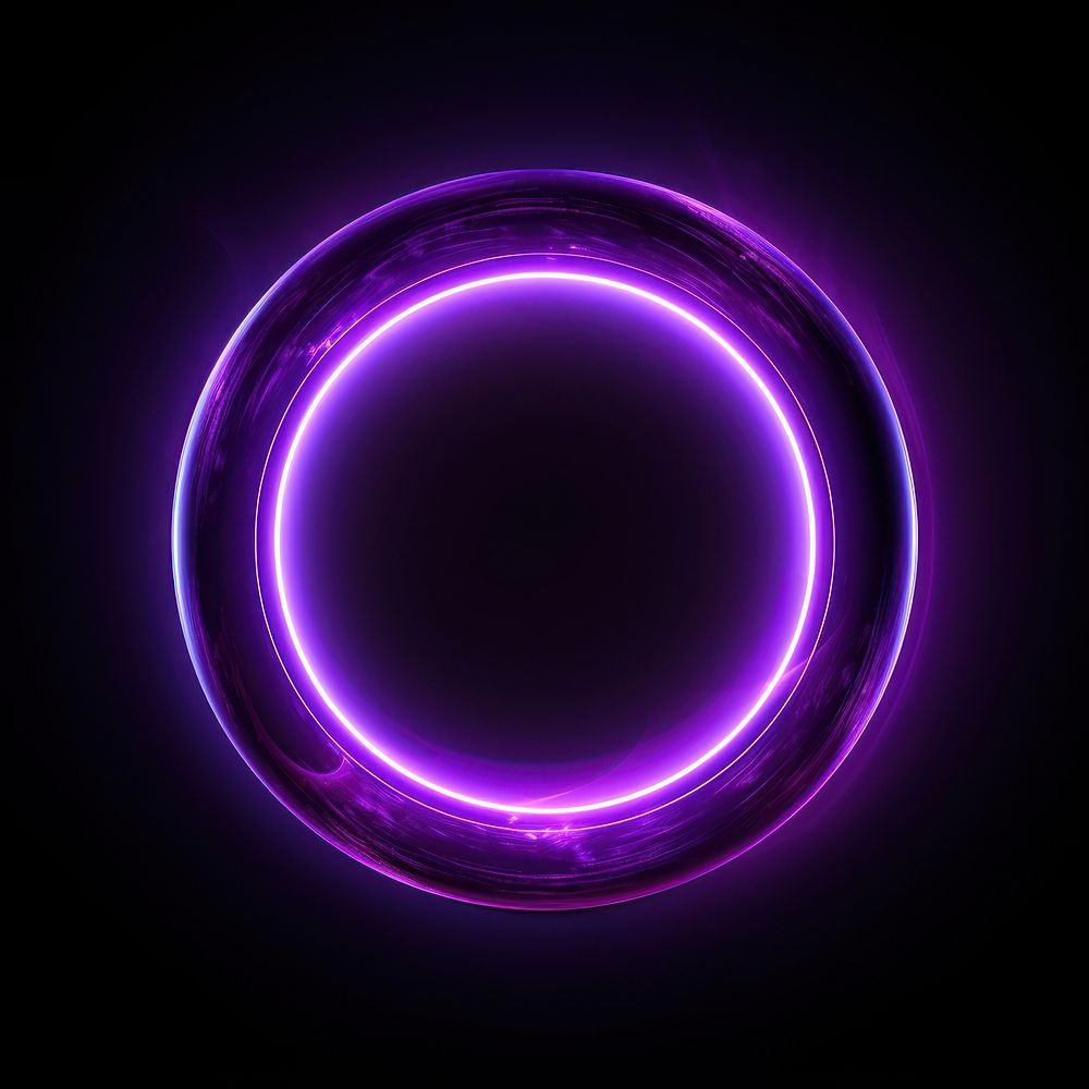 Circle shape purple light technology. AI generated Image by rawpixel.